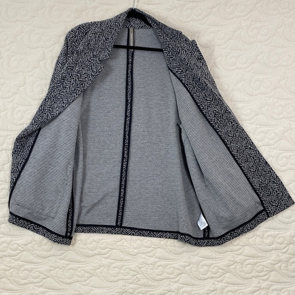 Penningtons 80s Open Front Jacket Black & Gray - Picture 3 of 10